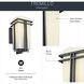 Tremillo 1 Light 14 inch Black Outdoor Wall, Medium